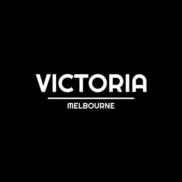 Artwork thumbnail, Victoria - Melbourne -  Black by retro87tee