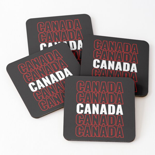 Item preview, Canada Repeated Text White Solid Red Outline designed and sold by JEL-Designs.