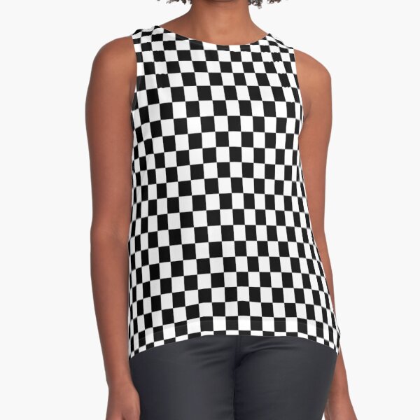 black and white checkered t shirt women's