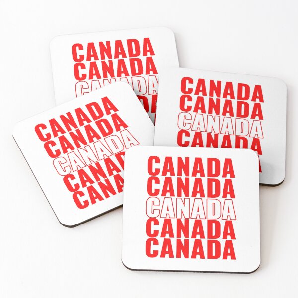 Item preview, Canada Repeated Text White Red Outline designed and sold by JEL-Designs.