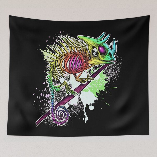 Item preview, Jacksons Chameleon Rainbow Skeleton designed and sold by iduzarts.