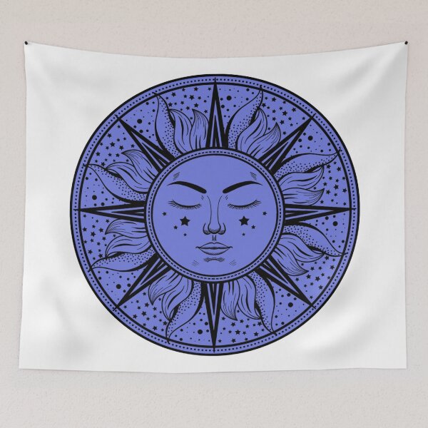 Item preview, Sun face (blue) designed and sold by ClothingJerown.