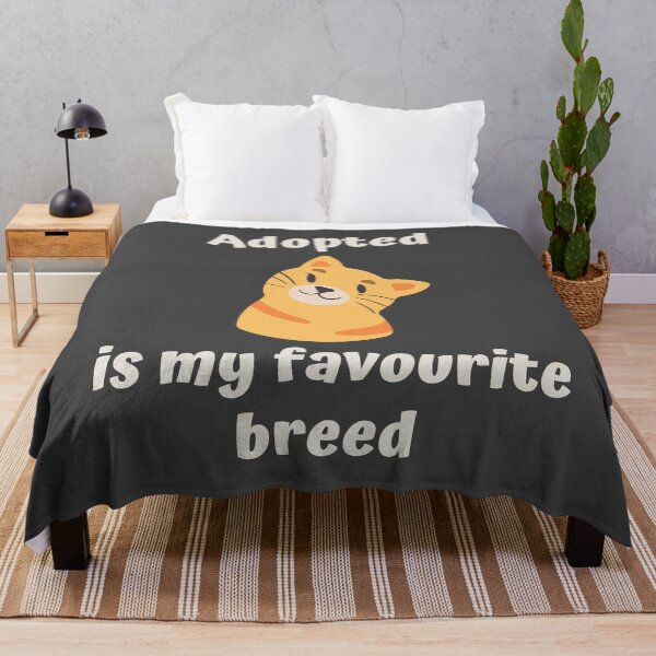 Item preview, Adopted is my favourite breed, Adopted is my favorite breed, white text, Adopt a cat, Adopt a kitten, Orange Cat designed and sold by naturecdesigns.