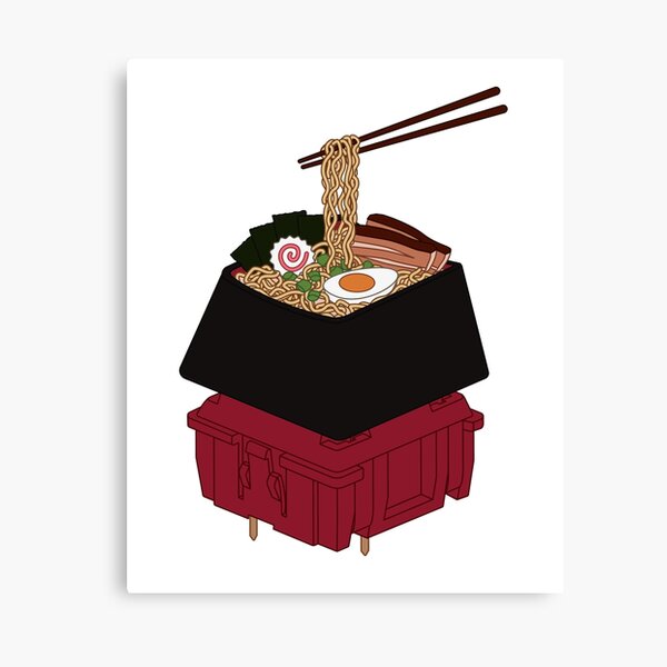 Mechanical Keyboard Ramen Artisan Keycap and Switch Canvas Print