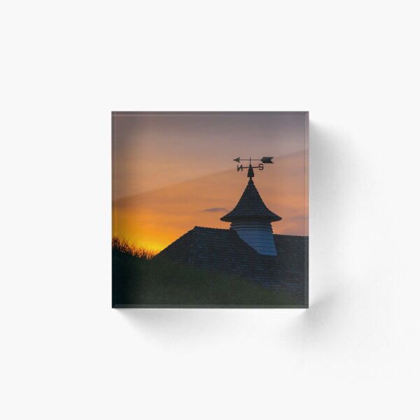 North South Weather Vane Acrylic Block
