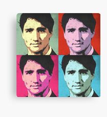 Justin Trudeau Pop Art Canvas Print