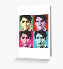 Justin Trudeau Pop Art Greeting Card