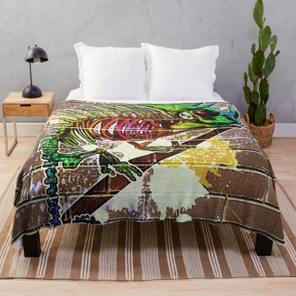 Item preview, Jackson's Chameleon Rainbow Skeleton: Brick Wall Graffiti designed and sold by iduzarts.
