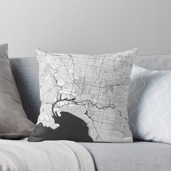 Item preview, Melbourne City Map Gray designed and sold by HubertRoguski.