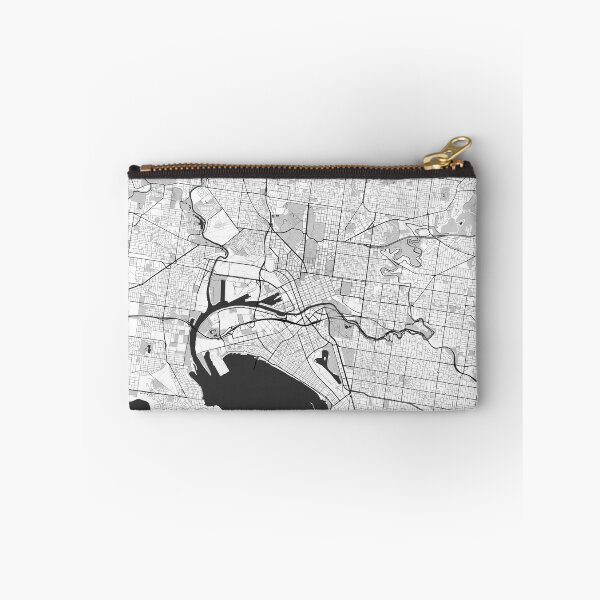 Item preview, Mapa de la ciudad de Melbourne gris designed and sold by HubertRoguski.