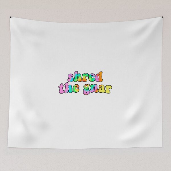Item preview, shred the gnar retro tie dye quote designed and sold by daybydayna.