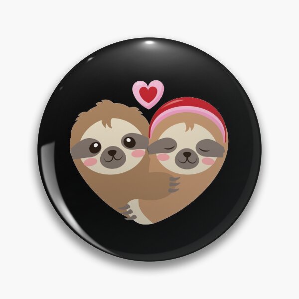 Item preview, Valentines Sloth Hugging Heart Cute Love Couple designed and sold by ibeargifts.