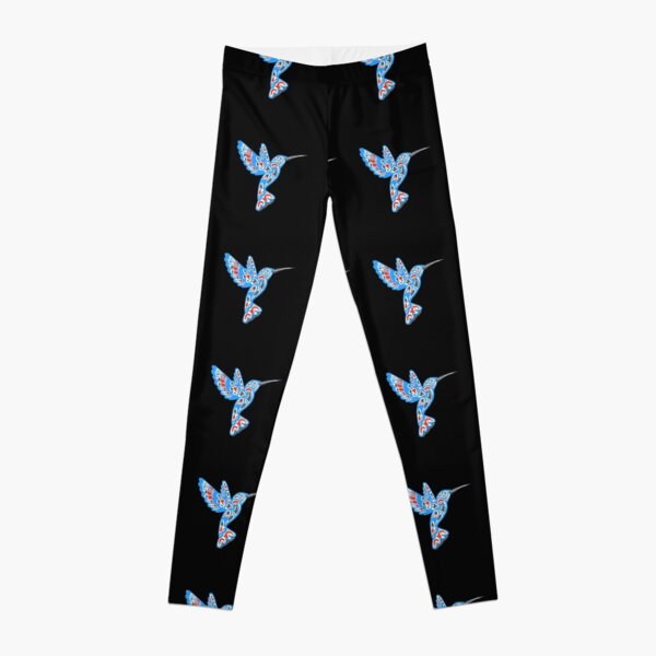 Humming Bird great gift ideas for bird lovers traditional totem abstract artwork pacific northwest coastal native american indian tribal art kids women men girls adults birthday gifts Leggings