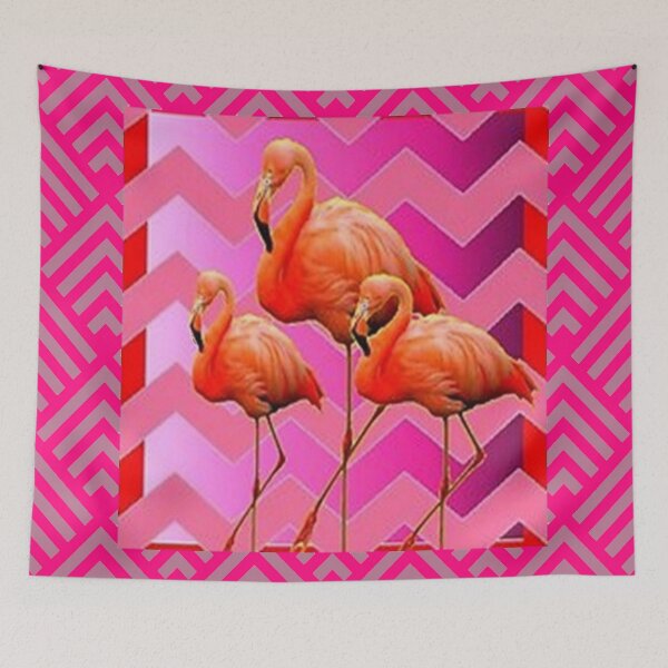Item preview, GREY-FUCHSIA ART DECO STYLE FLORIDA ART designed and sold by sharlesart.