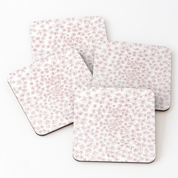 Item preview, floral, red on white designed and sold by dnparker.