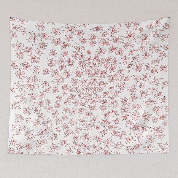 Item preview, floral, red on white designed and sold by dnparker.