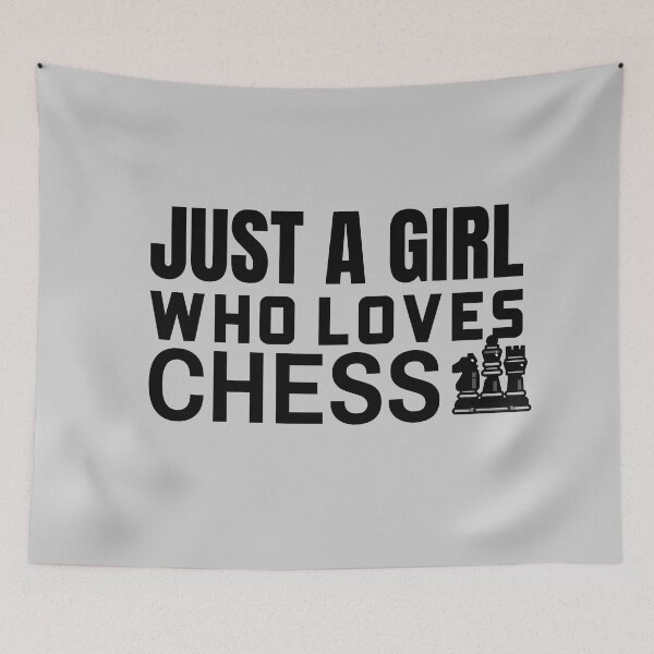 Item preview, Just a girl who loves chess designed and sold by PositiveStudio.