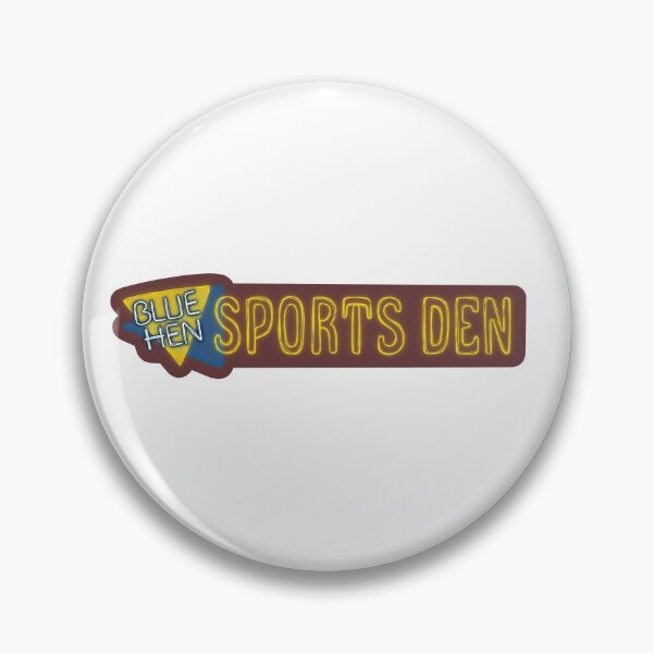 Item preview, Blue Hen Sports Den (brown background) designed and sold by Liv Grubb.