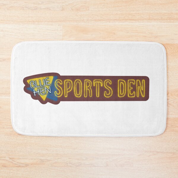 Item preview, Blue Hen Sports Den (brown background) designed and sold by Liv Grubb.