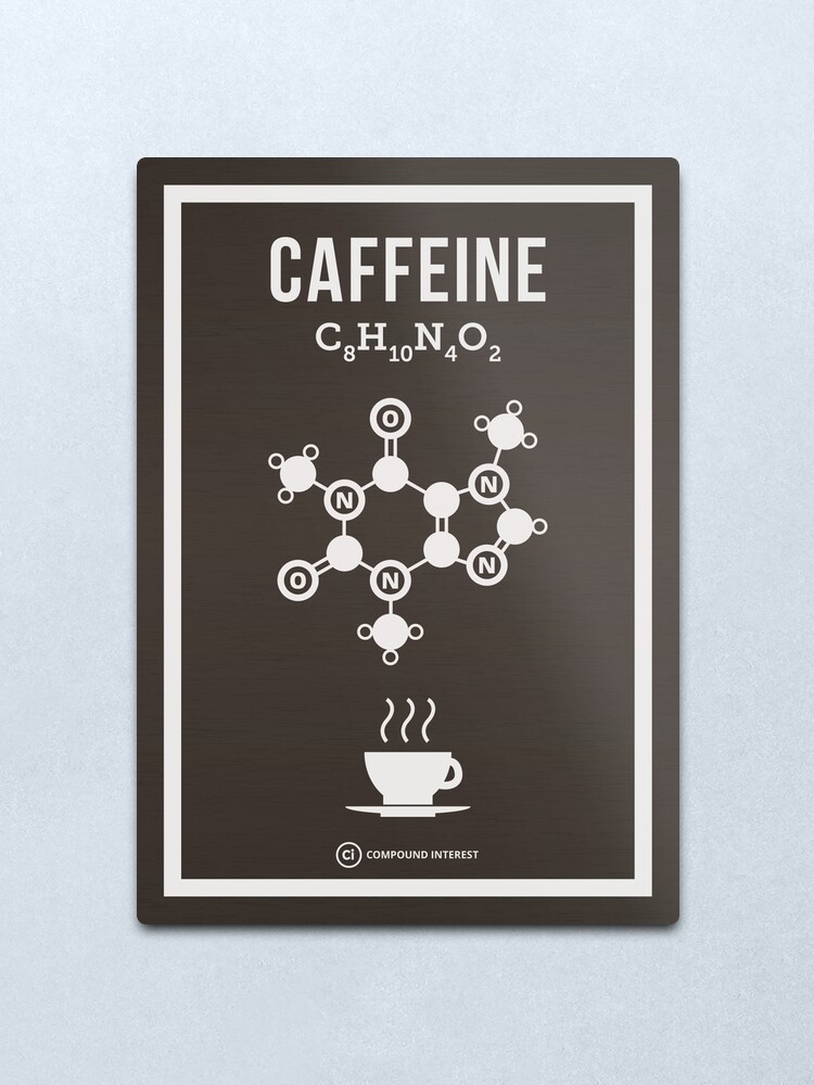 Alternate view of Caffeine Metal Print