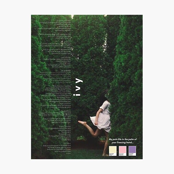 Ivy Taylor Swift Poster - Evermore Album Photographic Print