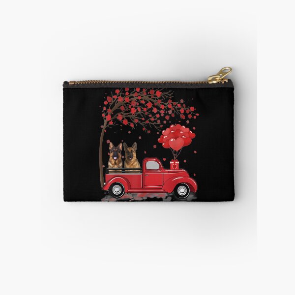 Item preview, Funny Couple German Shepherd Red Truck Valentine's Day designed and sold by shirleyfinley.