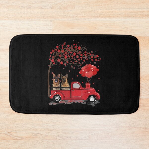 Item preview, Funny Couple German Shepherd Red Truck Valentine's Day designed and sold by shirleyfinley.