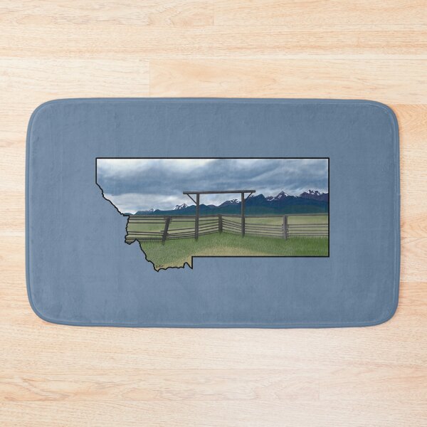 Item preview, Montana Silhouette - Mountain Storm Over The Old Corral designed and sold by EcoElsa.