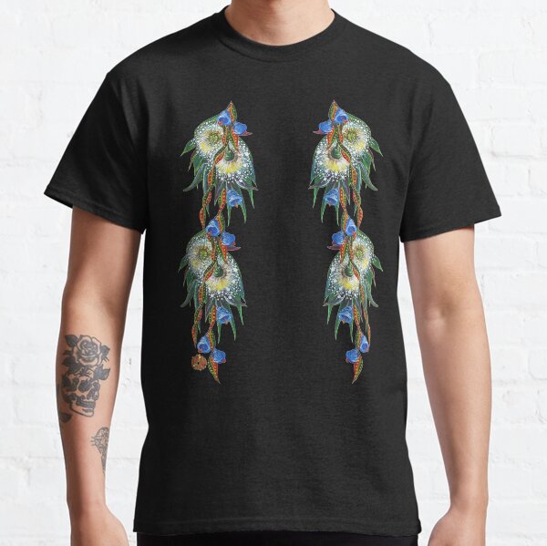 FLORAL ~ Folkart Bluegum Flowers and Bluebells for Zipped Hoodies by tasmanianartist 04012021 Classic T-Shirt