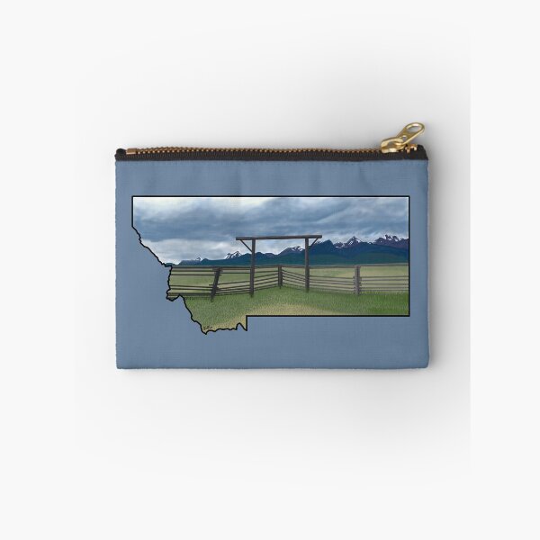 Item preview, Montana Silhouette - Mountain Storm Over The Old Corral designed and sold by EcoElsa.