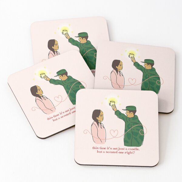 Item preview, Candle scene from CLOY k-drama | Crash Landing Gift Yoon Seri Ri Ri Jeong Hyeok Love Drawing Line Art  designed and sold by ruepix.