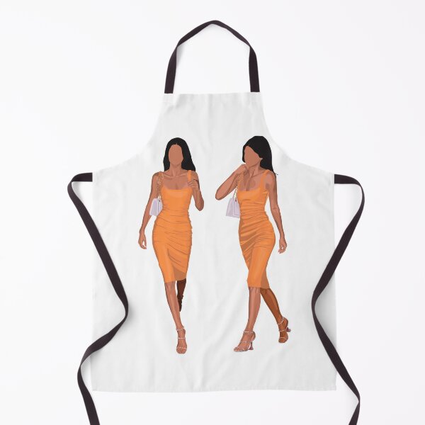 Artikelvorschau, Kendall Jenner in einem orangefarbenen Kleid entworfen und verkauft von Devon  Ralston.