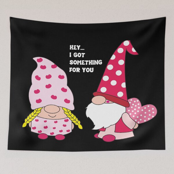 Item preview, Gnomes Holding Heart Valentines Hey I Got Something For You designed and sold by YueHeng Creates ⭐⭐⭐⭐⭐.