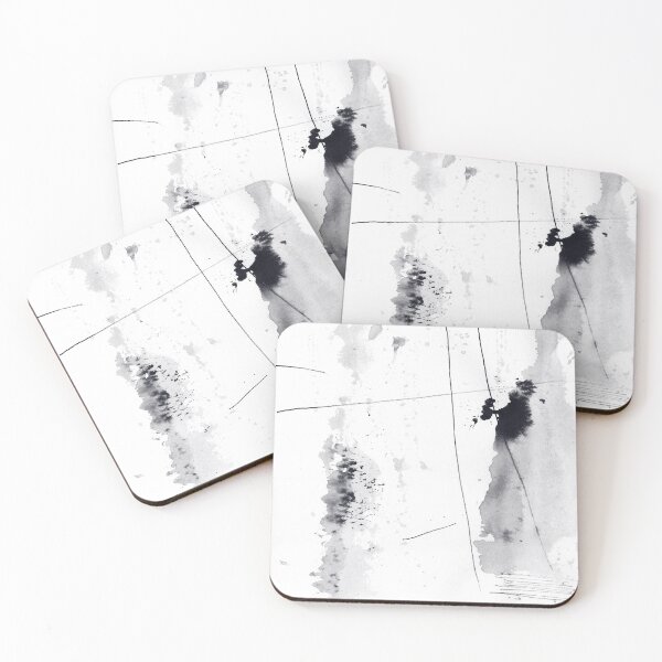 Item preview, ink explorations (016) - abstract black ink painting designed and sold by expl-rations.