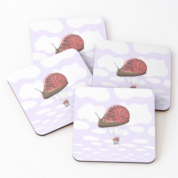 Travel by Snail Coasters (Set of 4)