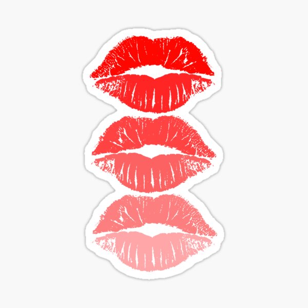 Red Lips Fashion Sticker