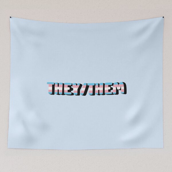 Item preview, Transgender Pride Flag They/Them Pronoun designed and sold by EuropaPrints.