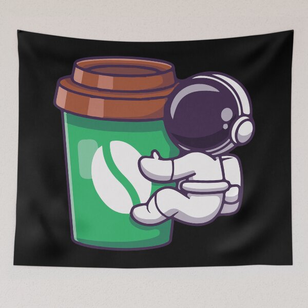 Item preview, Funny Astranaut with Coffee cup designed and sold by Cutefy.