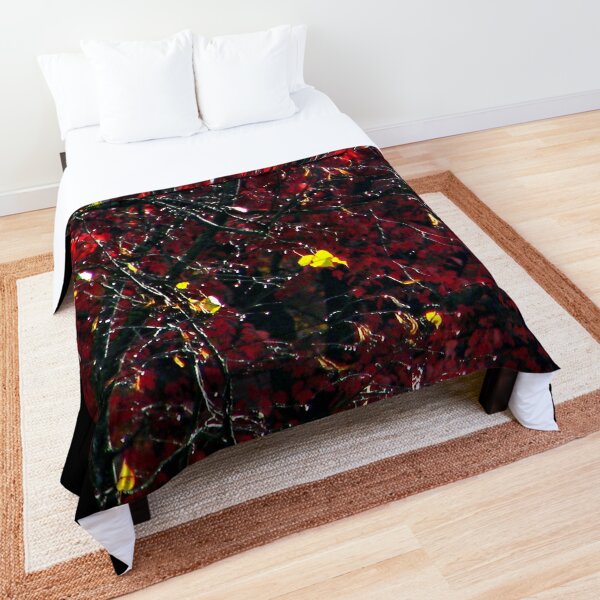 Abstract Autumn Red Comforter