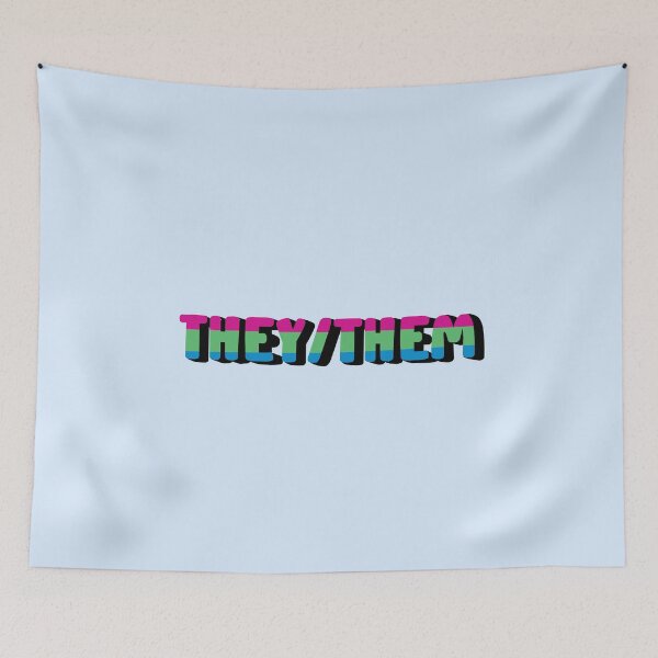 Item preview, Polysexual Pride Flag They/Them Pronoun designed and sold by EuropaPrints.