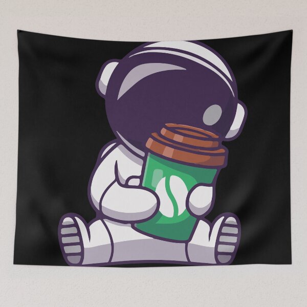 Item preview, Funny Astranaut with Coffee cup designed and sold by Cutefy.