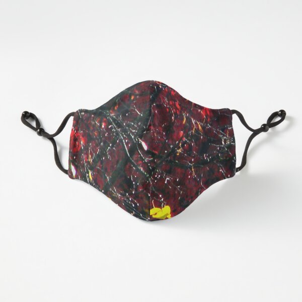 Abstract Autumn Red Fitted 3-Layer