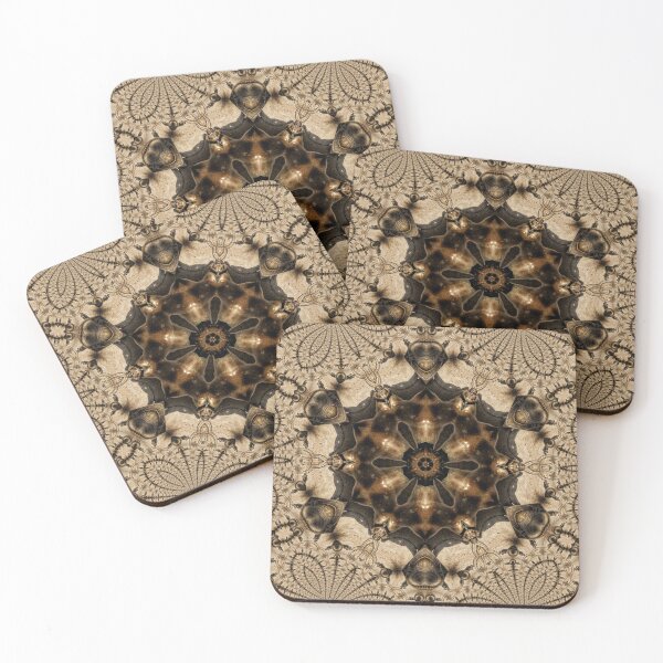 Artikelvorschau, Kaleidoscope Star Flower IV - Oriental Floral Earth Tones Mandala entworfen und verkauft von gphotobox.