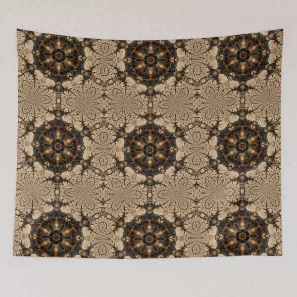 Artikelvorschau, Kaleidoscope Star Flower IV - Oriental Floral Earth Tones Mandala entworfen und verkauft von gphotobox.