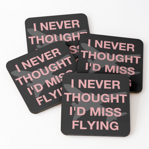 Item preview, I never thought I'd miss flying - Covid Business Travel [gray,pink] designed and sold by bellatierra.