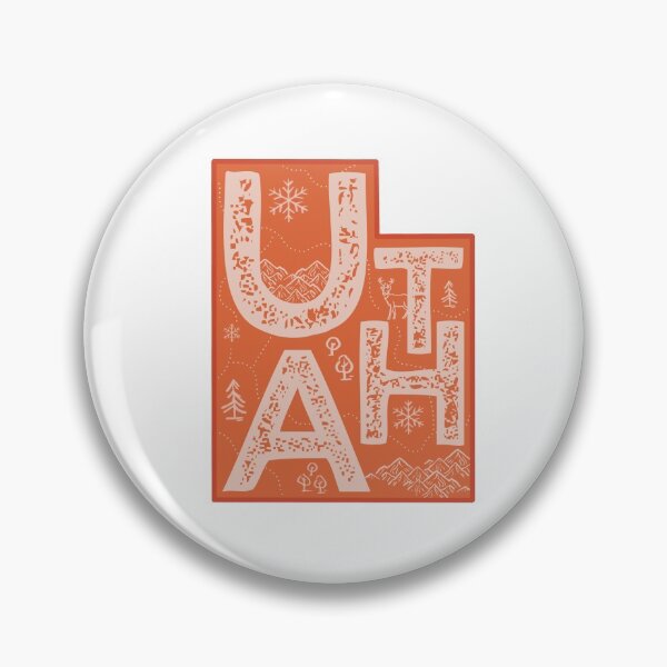 Item preview, Utah Map Typography Red designed and sold by HelloGentry.