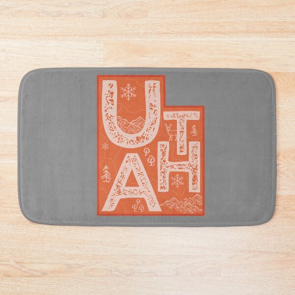 Item preview, Utah Map Typography Red designed and sold by HelloGentry.