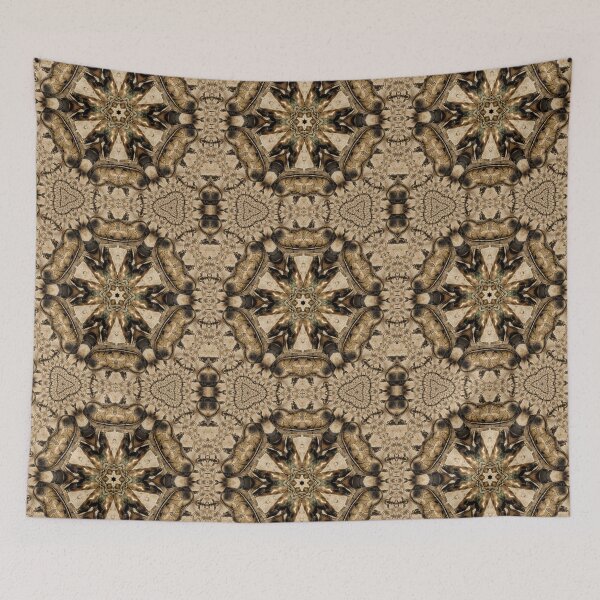 Artikelvorschau, Kaleidoscope Star Flower V - Oriental Floral Earth Tones Mandala entworfen und verkauft von gphotobox.