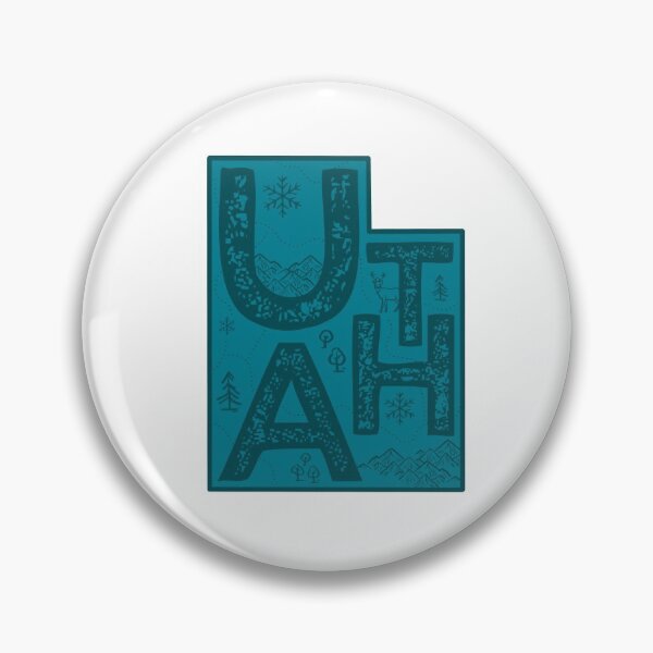 Item preview, Utah Map Typography Navy designed and sold by HelloGentry.