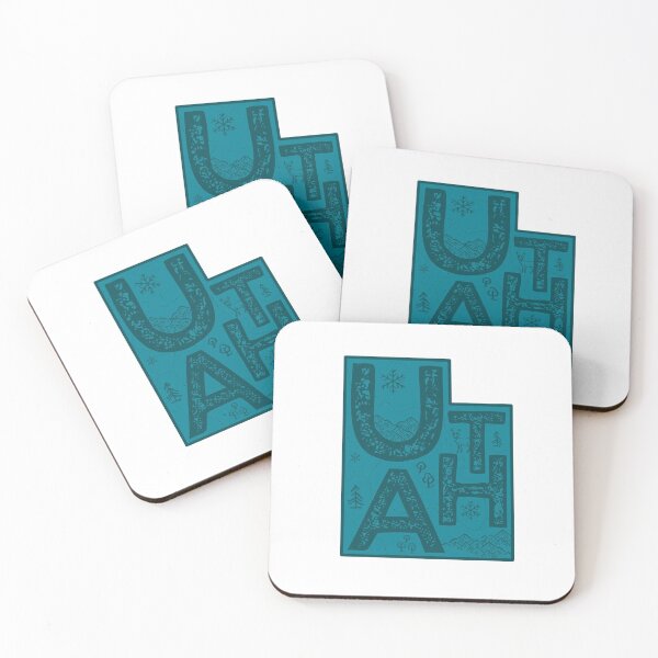Item preview, Utah Map Typography Navy designed and sold by HelloGentry.